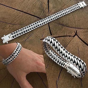 MEN'S TITANIUM STEEL STAINLESS STEEL DOUBLE ROW SQUARE CHAIN MAGNETIC BUCKLE BRACELET