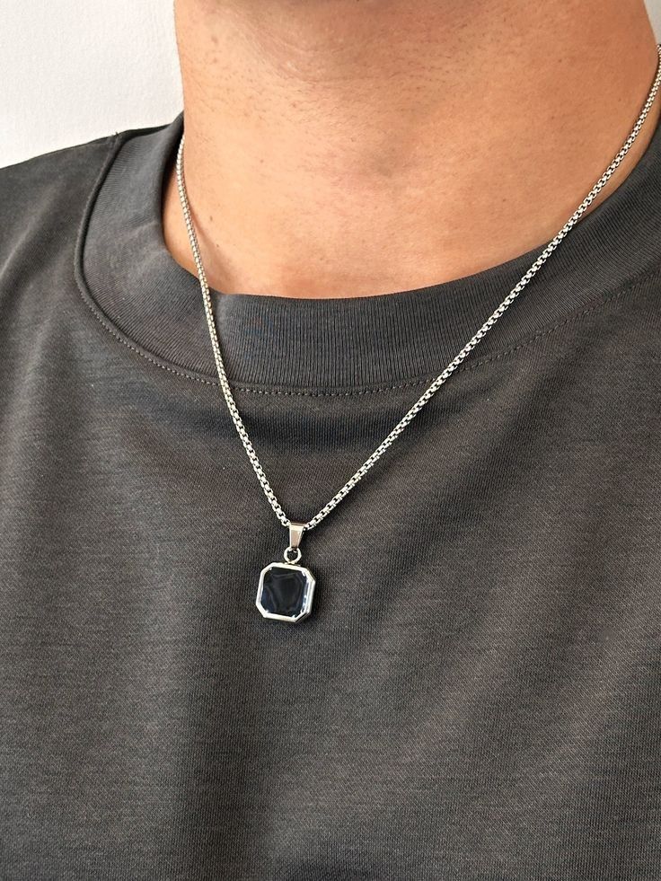 Geometric Square Pendant for unisex